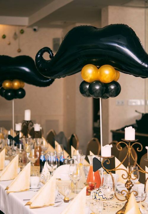 balony dekoracje stołów